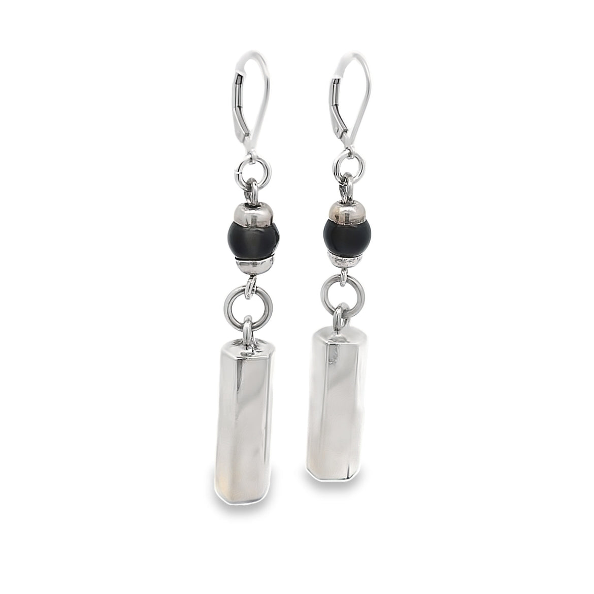 Vintage Sterling Silver Onyx Drop Earrings – mikelle design