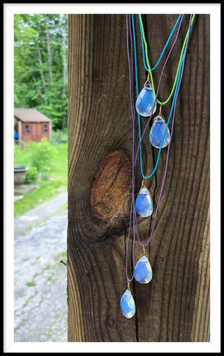 Vintage Opalized Glass on Cord
